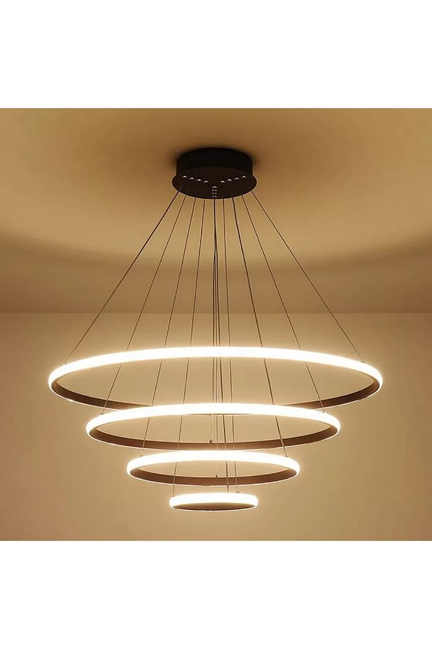 Robin Siyah 4’lü Led Avize – 4000k Gün Işığı, Yüksek Performanslı Modern Tasarım - 2
