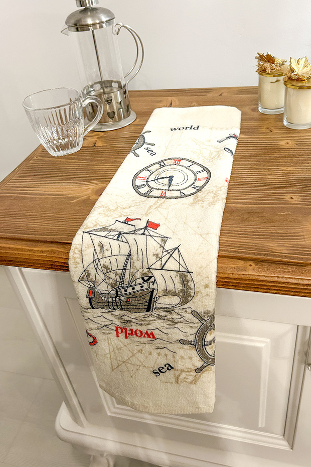 Printed Hand and Face Kitchen Towel