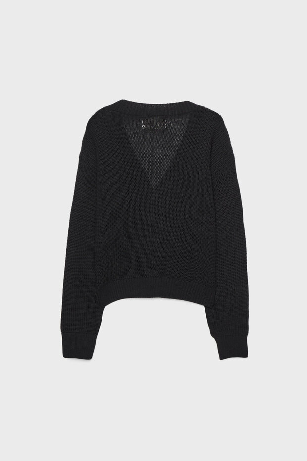 Düğmeli triko hırka - 6