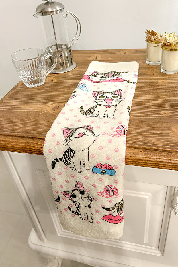 Printed Hand and Face Kitchen Towel
