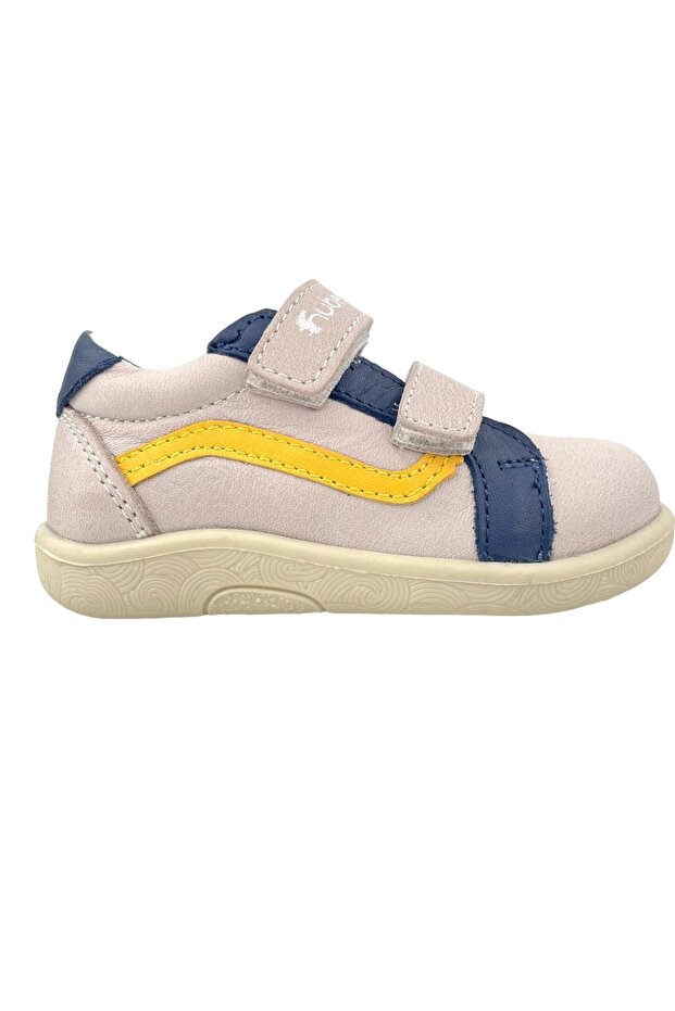 Ortopedik Taban İlk Adım Casual Ayakkabı Bej-Lacivert - 1