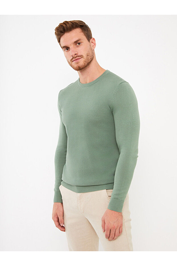 Nevavm Oval Collar Men's Knitwear Sweater with a Difference