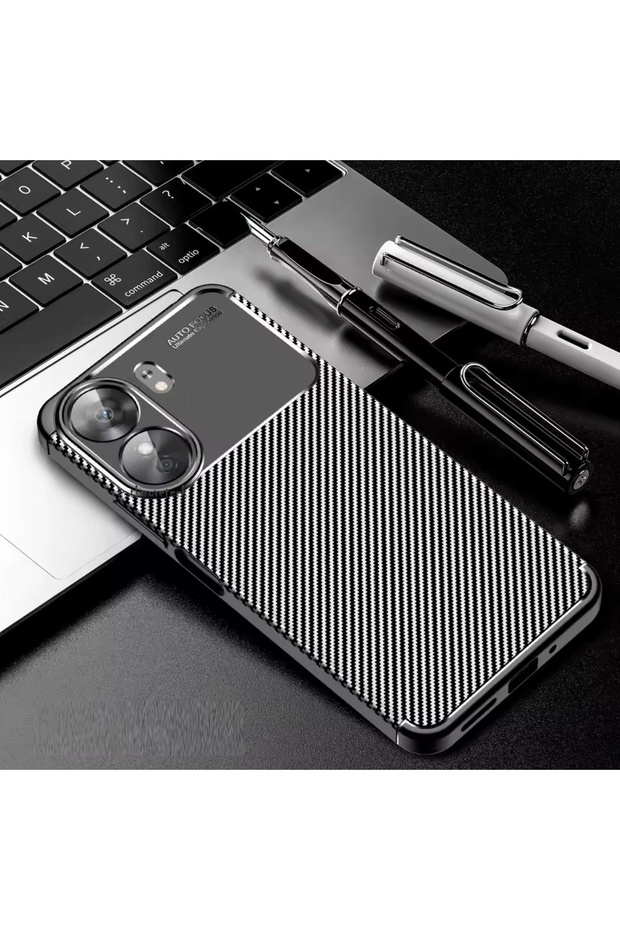 Xiaomi Poco X7 Pro Case Camera Protected Protruding Carbon Pattern Colorfast Protective Cover