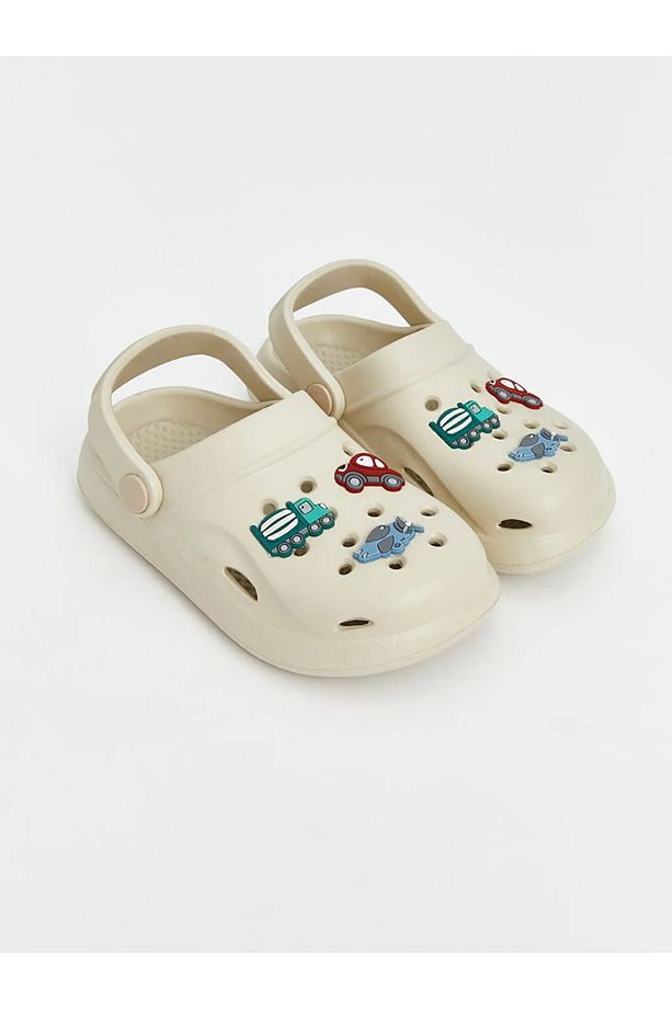 LCW STEPS Bej Baskılı Erkek Bebek Plaj Sandaleti - 1