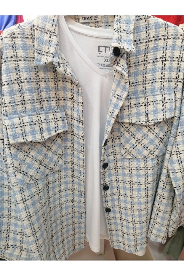 Düğmeli tüvit gömlek - 7