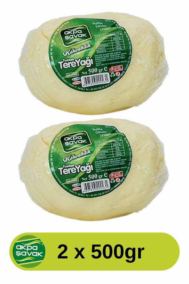 Akpa Şavak Kahvaltılık Köy Tereyağı (2 x 500 gr) (Tuzsuz) - 1