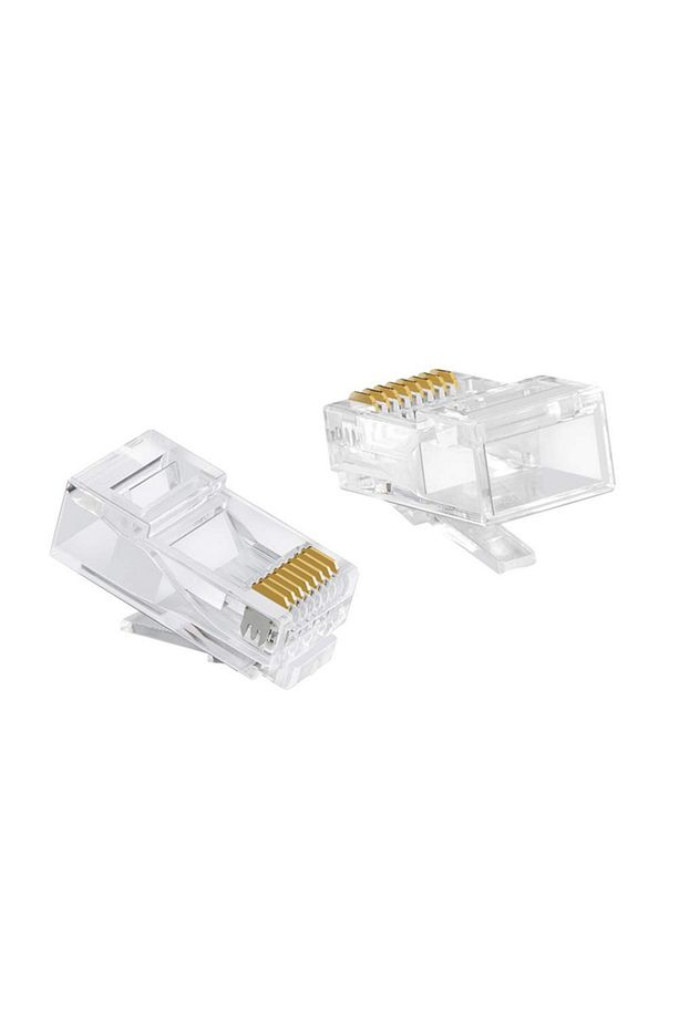 100 Adet - RJ45 Konnektör Network Cat5 Cat6 Jak Jack Ethernet Uç - 4