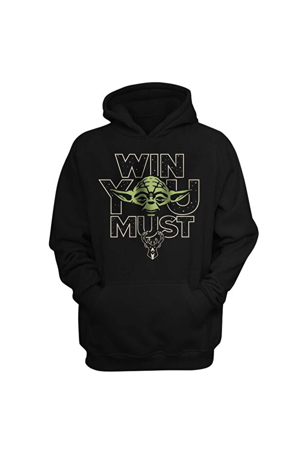سويت شيرت رجالي أسود Win You Must Basic