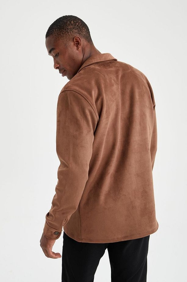 Erkek Regular Fit Süet Ceket - 4