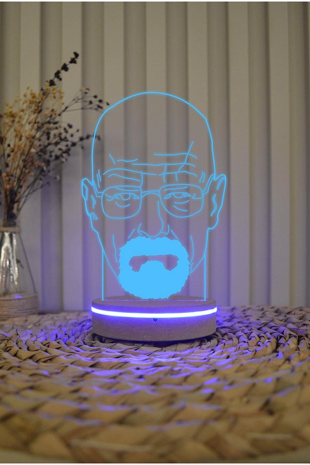 Walter White , Breaking Bad - 3 Boyutlu Rgb 16 Renk Dekoratif Lamba Hediye 3d - 2