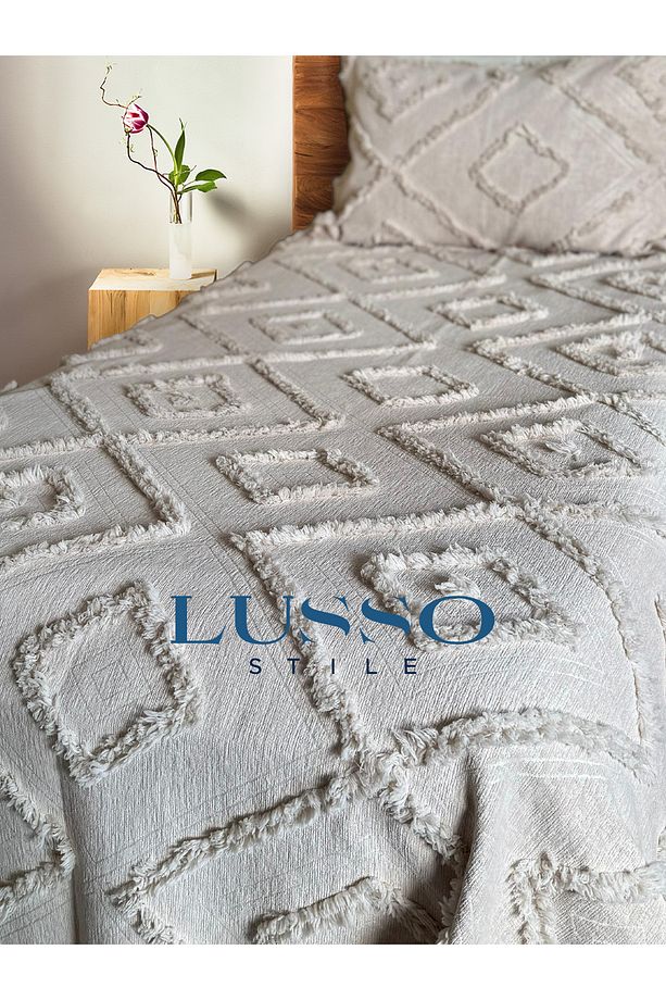 Iskandinav Tek Kişilik Cappuccino Yatak Örtüsü 180 x 250 Tek Yastık Single - 3