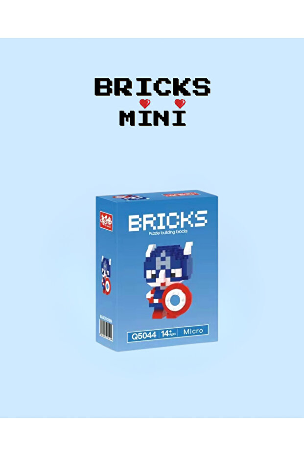 Kaptan Amerika Bricks Mini Figür - 3