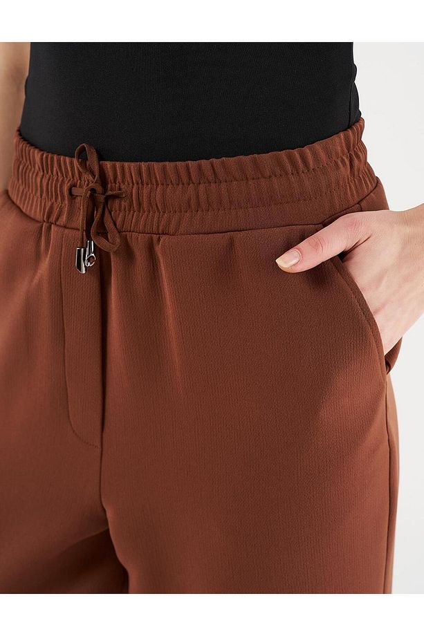 Duble Paça Havuç Kesim Pantolon Kahve - 7