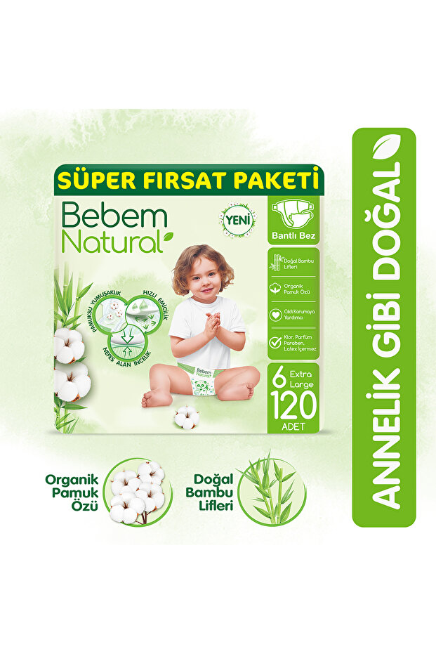 Baby Diapers Size 6 Extra Large Super Opportunity Package 120 Pieces