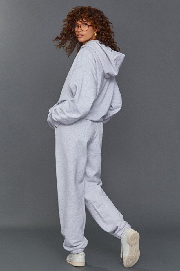 Mad Girls szürke kapucnis női tréningruha szett MG1225 - 6