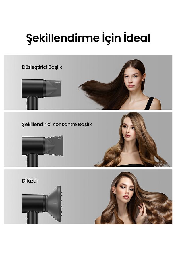 Swift 1600W 3 Başlıklı Yüksek Hızlı Saç Kurutma Makinesi - 3
