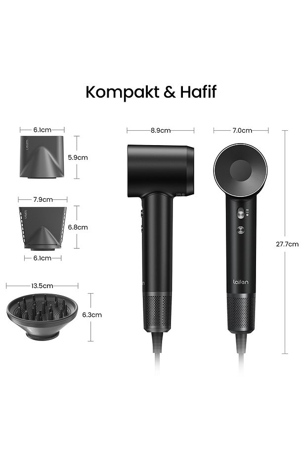 Swift 1600W 3 Başlıklı Yüksek Hızlı Saç Kurutma Makinesi - 2