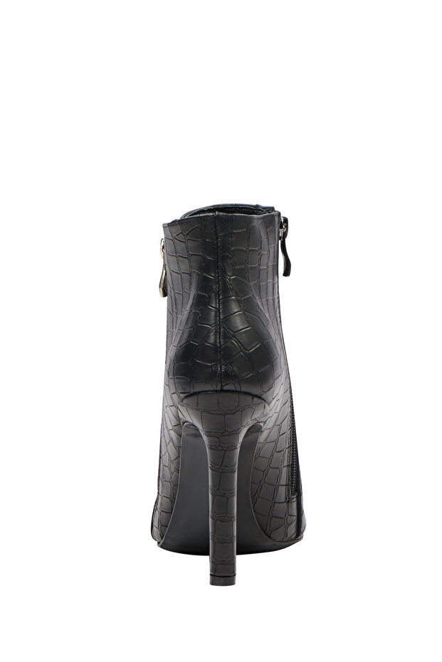 Lederstiefelette in Krokodil-Optik - 3