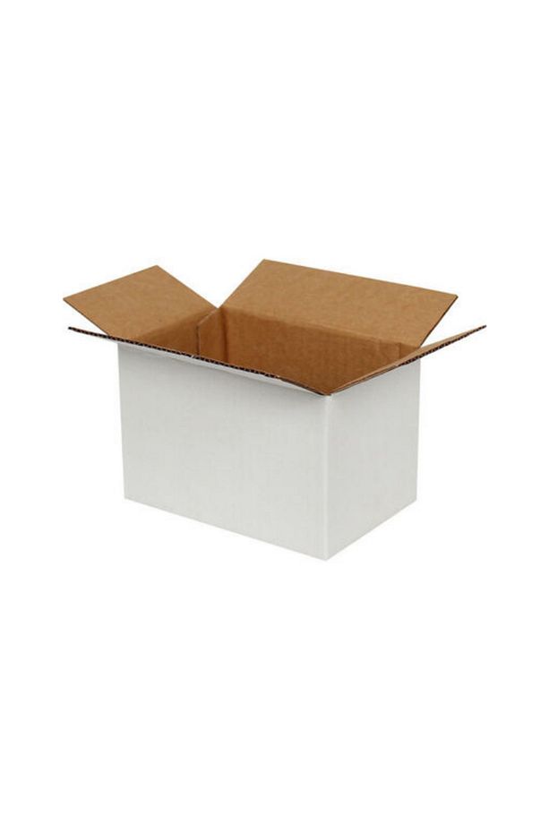 15x10x10 Cm Tek Oluklu Koli Beyaz 10 Adet - 2