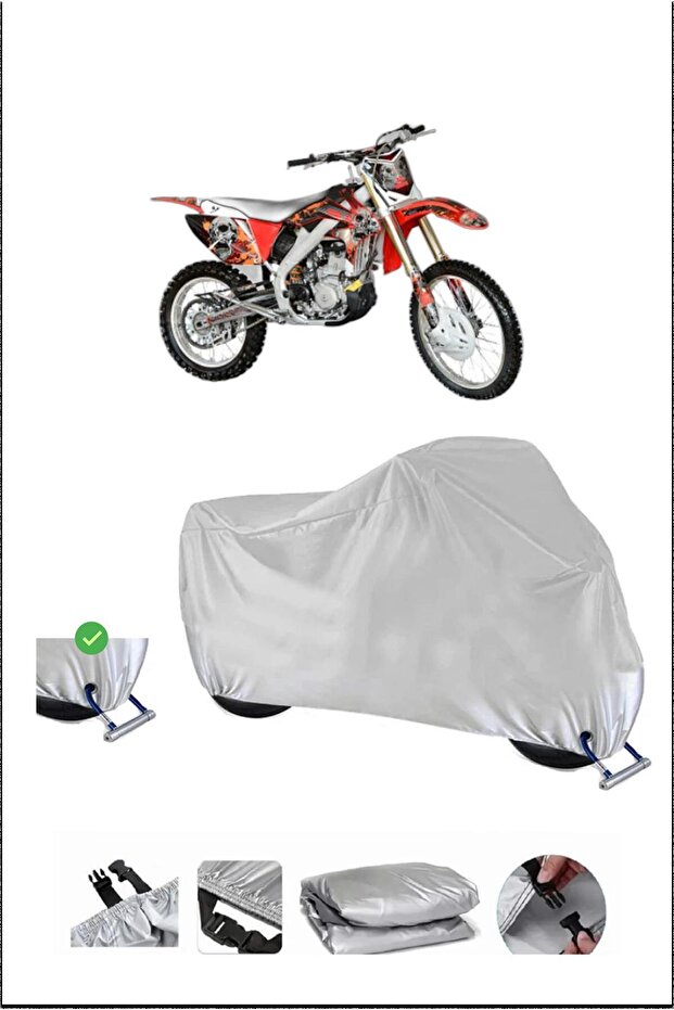 Apachi 4Vcross Lock Compatible Waterproof Durable Motorcycle Canvas-Gray