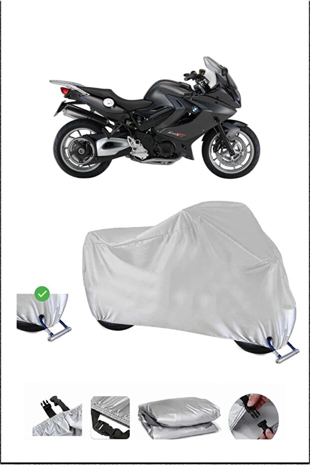 قفل Bmw F800GT متوافق مع غطاء دراجة نارية متين مقاوم للماء - رمادي
