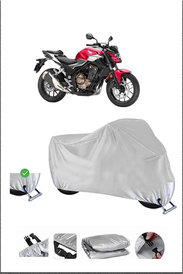 Honda Cbf500 Lock Compatible Waterproof Durable Motorcycle Tent-Gray