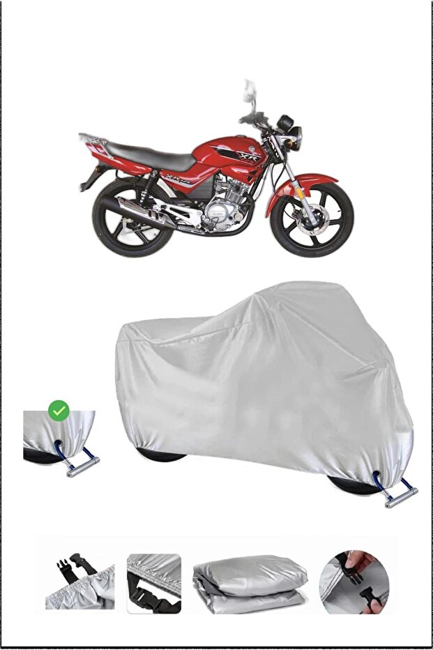 قفل Kuba XR125 متوافق مع غطاء دراجة نارية متين مقاوم للماء - رمادي