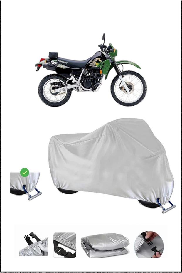 قفل كاواساكي KLR250 متوافق مع غطاء دراجة نارية متين مقاوم للماء - رمادي