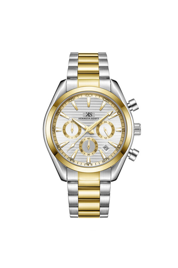 Men's Chrono & Multi Function White Dial Watch - K23150-TBTW