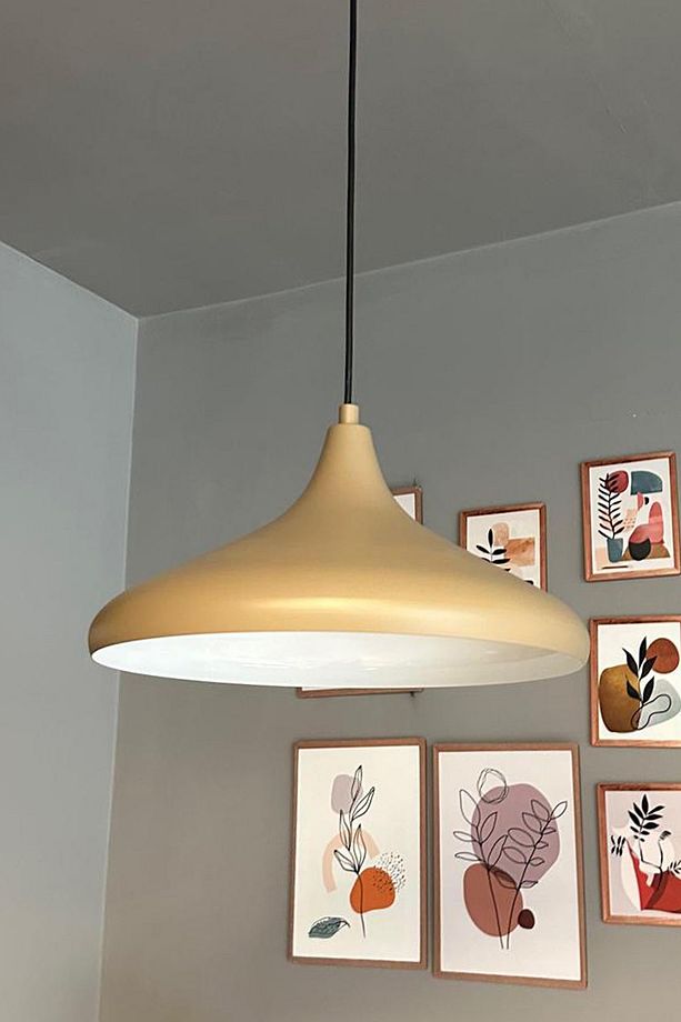 Champion Bej Tekli Avize Kafe Iç Mekan Salon Oturma Odası Mutfak Yatak Odası Sarkıt Modeli - 3