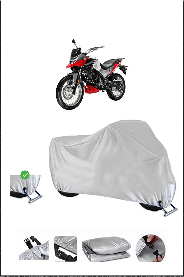 Sym Nht200E5 Lock Compatible Waterproof Durable Motorcycle Canvas-Gray - 1