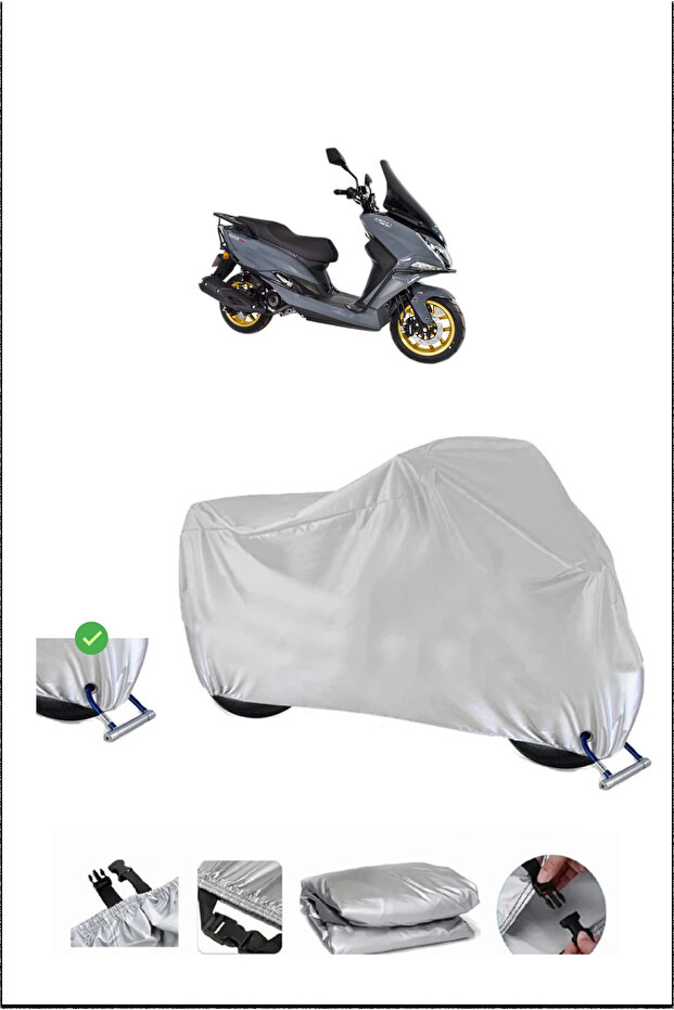 Arora Safaripro Lock Compatible Waterproof Durable Motorcycle Canvas-Gray