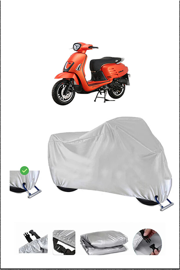 Apachi True50 Lock Compatible Waterproof Durable Motorcycle Canvas-Gray - 1