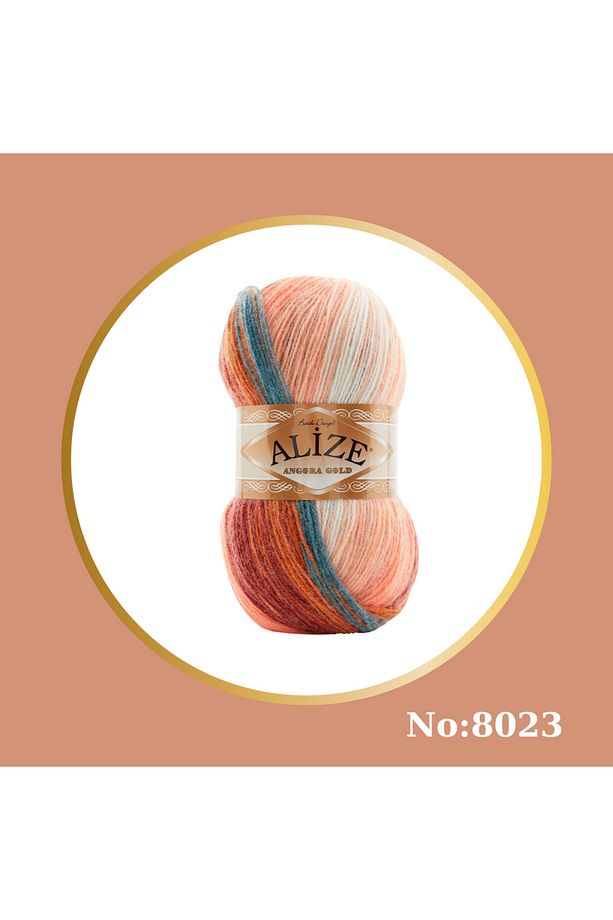 Angora Gold Batik El Örgü İpi 1 Adet Renk Kodu: 8023 / Metraj: 100 gr - 550 m - 1