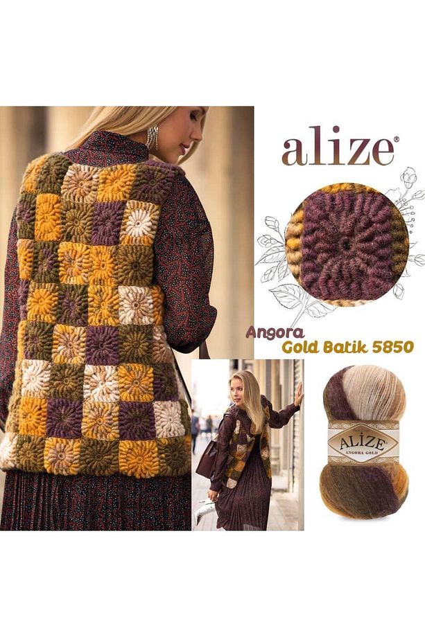 Angora Gold Batik El Örgü İpi 1 Adet Renk Kodu: 8023 / Metraj: 100 gr - 550 m - 7