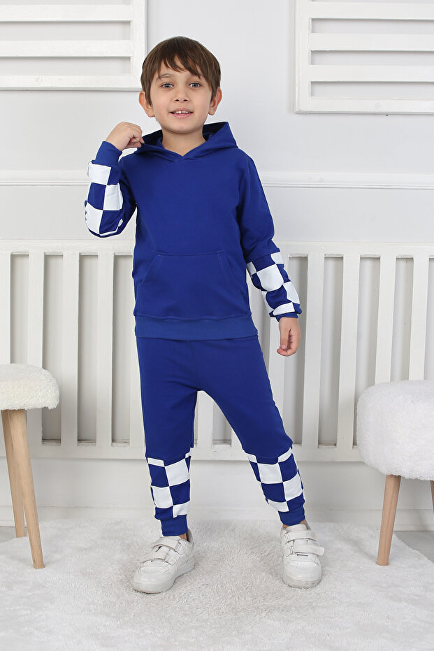 Checkered Boy's Tracksuit Set - 5