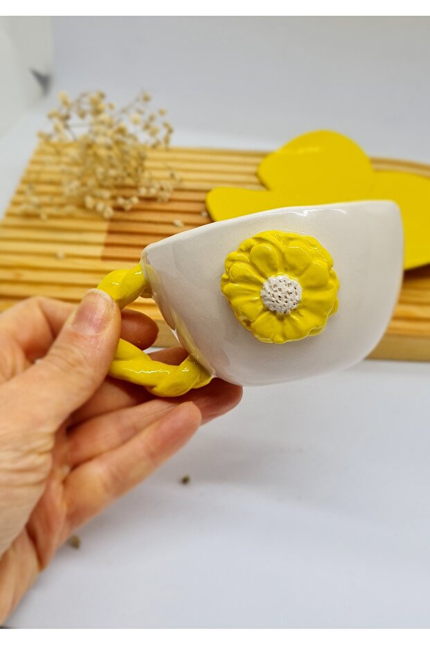 Daisy Cup Handmade Ceramic - 5