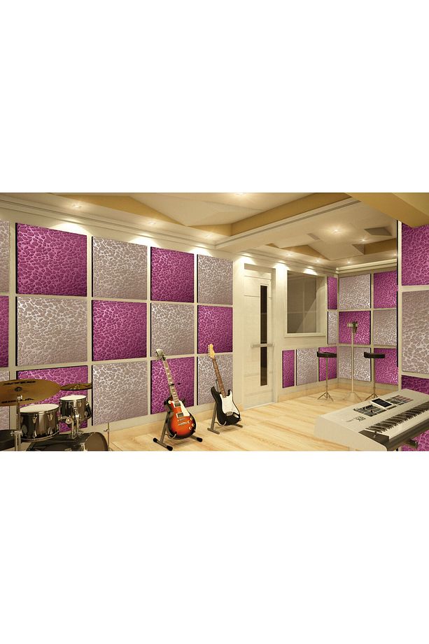 Bej EMBOS Keçe Ses Ve Isı Yalıtım Paneli 40x40 cm - 30 Adet/5 m² - 5