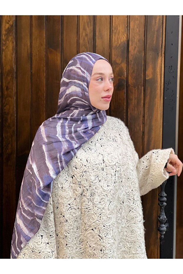 Northern Lights Desen Bambu Şal - 2