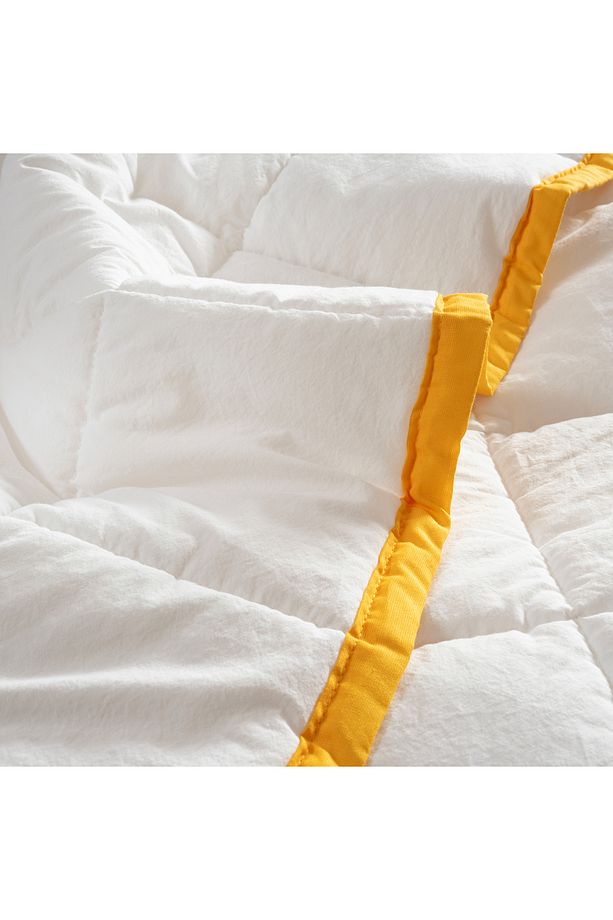 Faro Kapitoneli Kıng Sıze Pamuk %100 Pamuk Yatak Örtüsü 240x220 Cm Ekru-sarı - 2