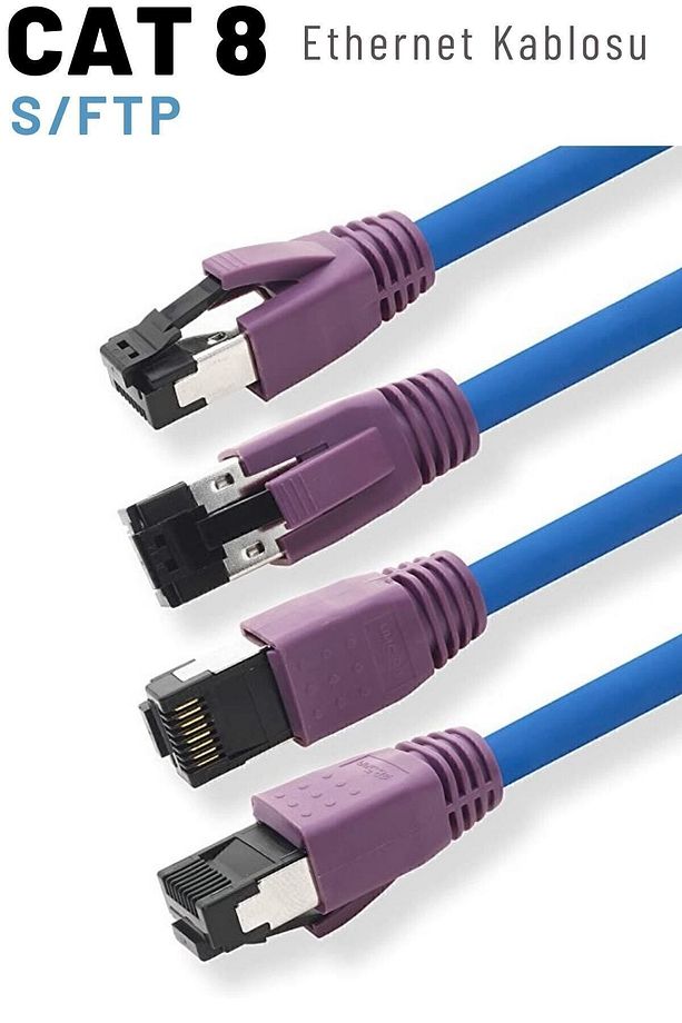 Mavi Cat8 S/ftp Ethernet Network Kablosu 25 m - 6