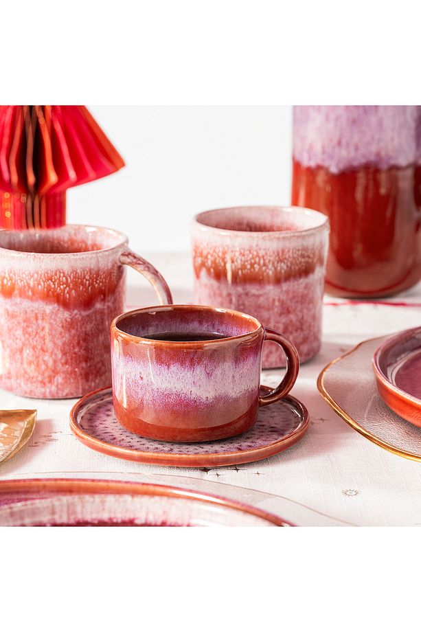 Fonte Stoneware Çay Seti 160 Ml Fuşya - 2