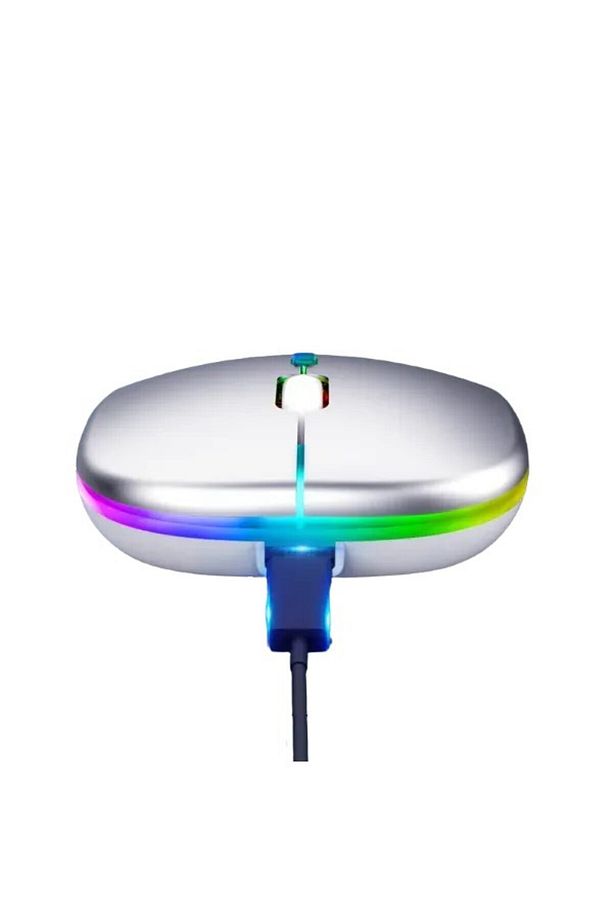 SRM1 Rgb Ledli Şarjlı Çift Mod 2.4GHz Wireless +  5.1V Bluetooth Mouse - 7