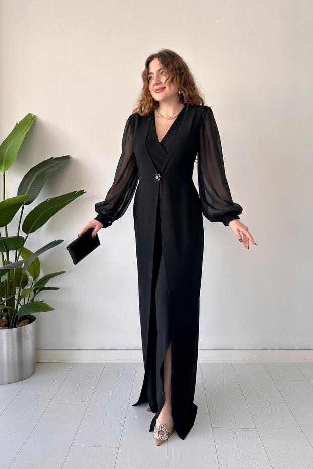 Buttoned design jumpsuit black - 3
