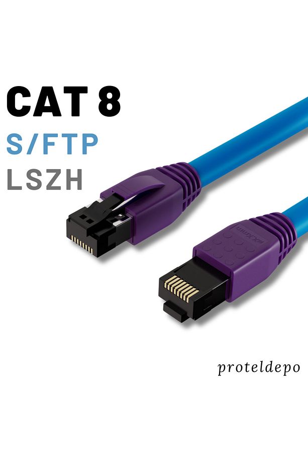Mavi Cat8 S/ftp Ethernet Network Kablosu 25 m - 1