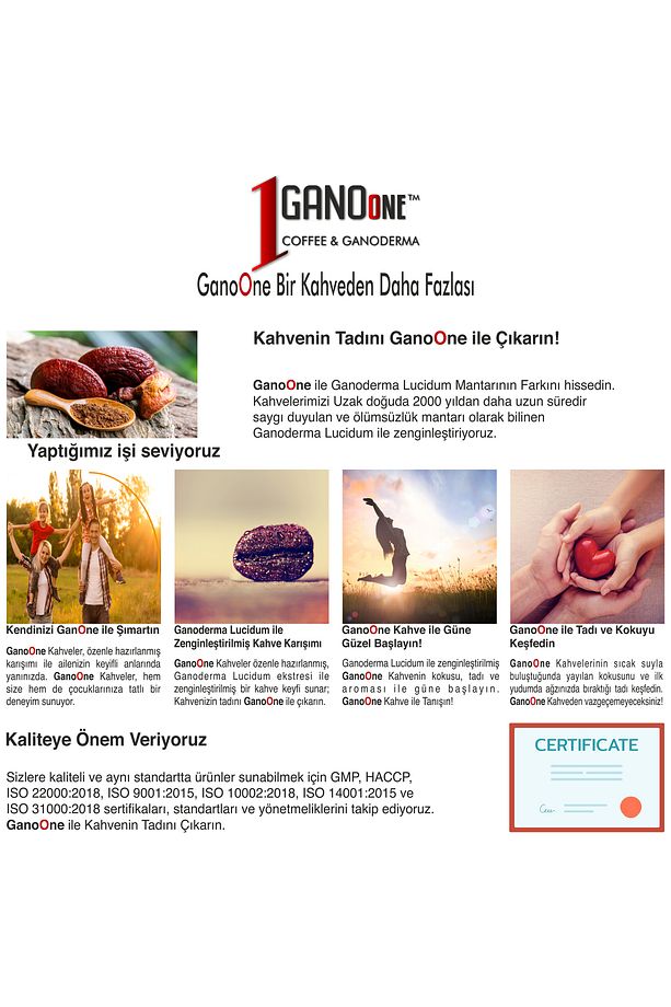 2 Kutu 2in1, Ganoderma Reishi Mantarı Özütlü Kahve Karışımı - (40 POŞET X 12G) - 5