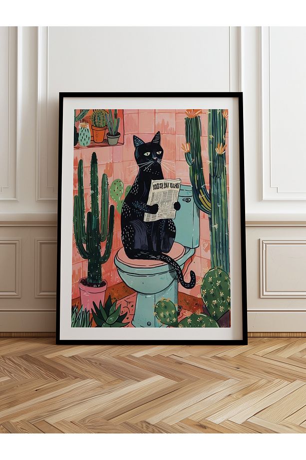 Tekli Ahşap Çerçeveli Tablo Tek Parça Poster Tablo TK/738 - 1