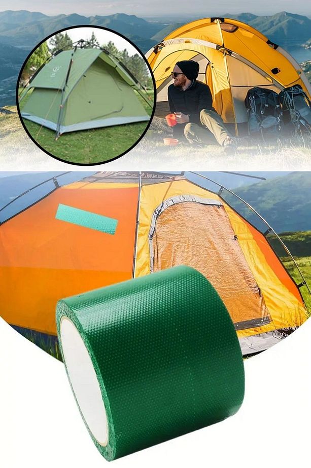 ® 5 cm x 5 mt. Yapışkanlı  Çadır Tente Hortum Tamir Bandı - 1