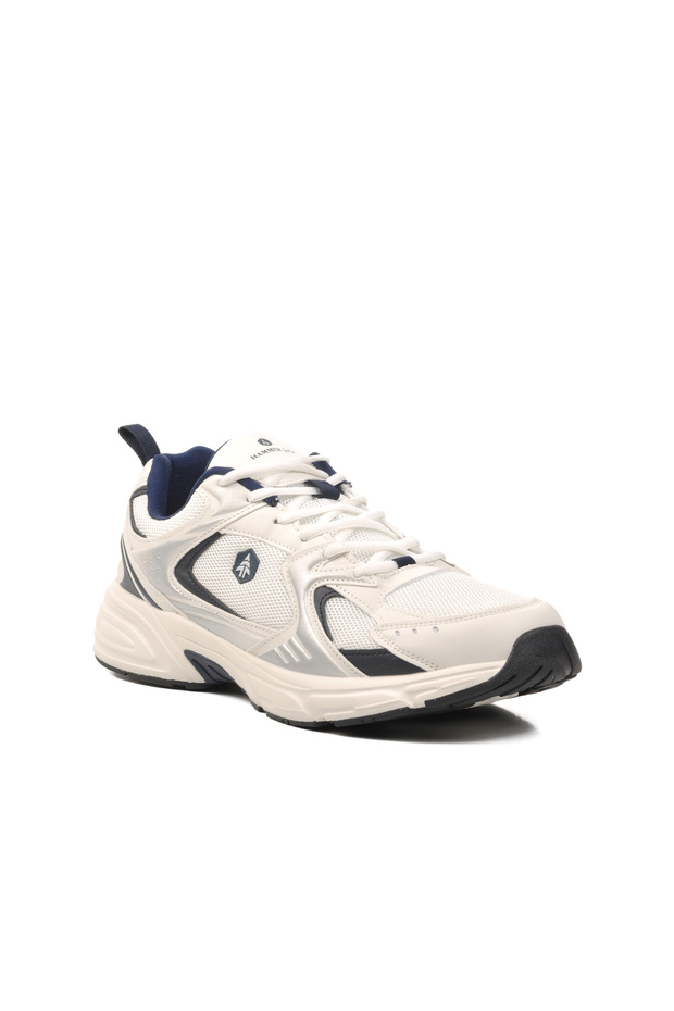 White-Navy Blue Men's Sports Shoes