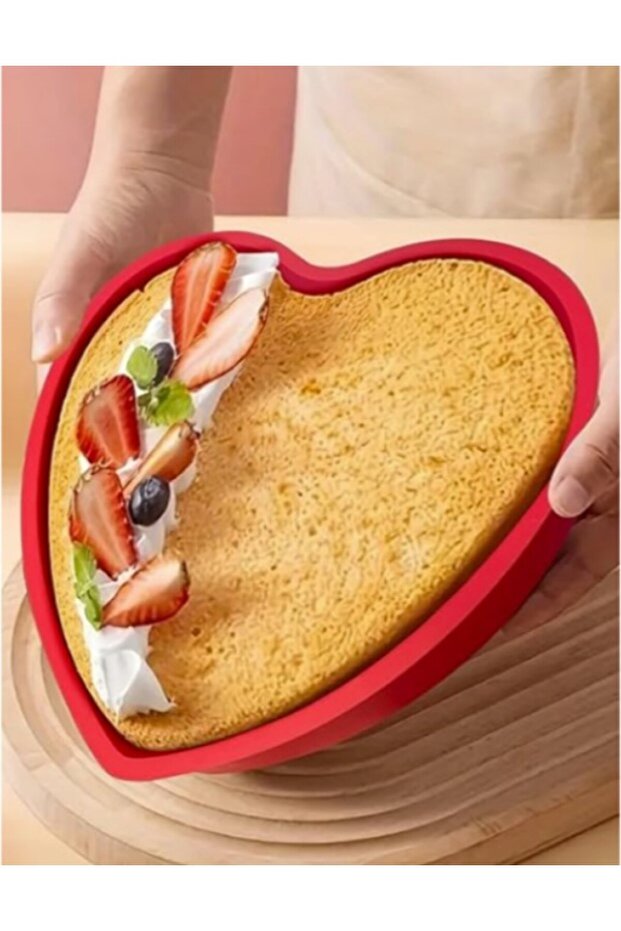 Kalp Şekilli Kek Kalıbı-Silikon - 5